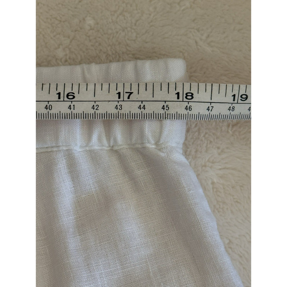 J. Jill LOVE LINEN White 100% Linen Side Zip Wide Leg Crop/Ankle Pant‎ Sz L Tall - Picture 11 of 14